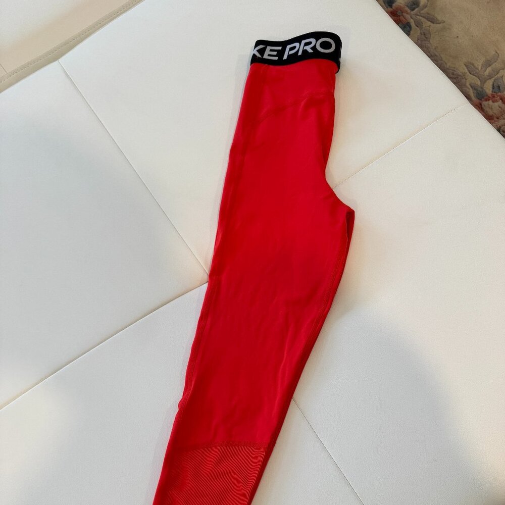 Nike Pro Red Leggings XS Athletic High Rise
